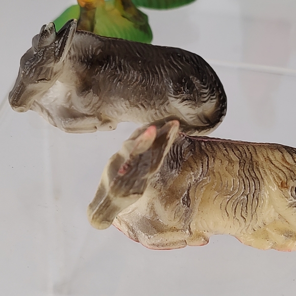 Vintage Shiny Brite Nativity Figure 12 Piece Plastic Hong Kong Mini Christmas 2" - Picture 4 of 12